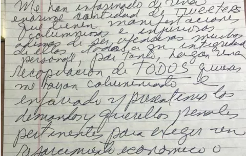 Martinelli demandará a quienes lo estén calumniando por Twitter