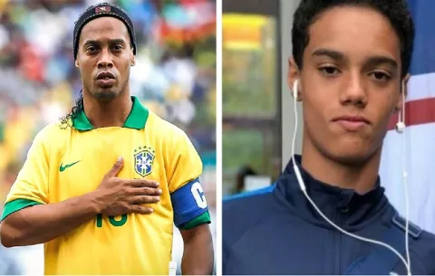 Hijo de Ronaldinho esconde su identidad durante una prueba con el Cruzeiro