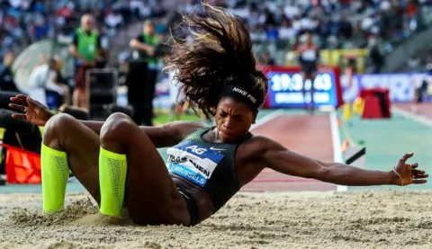 Caterine Ibargüen también se lleva el salto de longitud de la Liga de Diamante