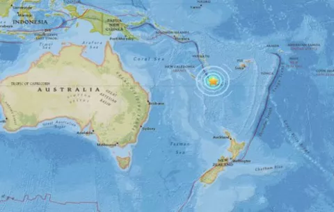 Terremoto de magnitud 7,1 sacude Nueva Caledonia, en el Pacífico Sur