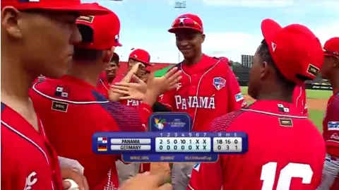 Panamá vence a Alemania y queda segunda en grupo A de Mundial de Béisbol Sub-15