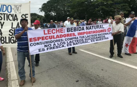 Crisis: Productores en Divisa ordeñan y botan su producción en plena calle