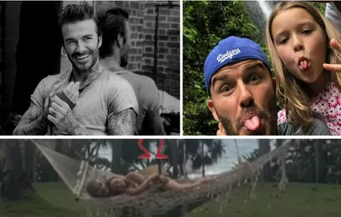 La familia Beckham escapa de la zona afectada por terremoto en Bali