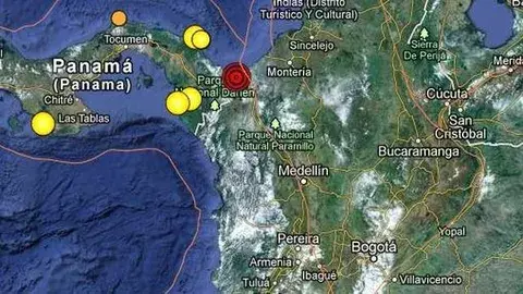 Temblor de 5.9 grados sacude zona fronteriza entre Panamá y Colombia