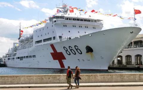 Llega a Venezuela un buque hospital chino para brindar apoyo médico