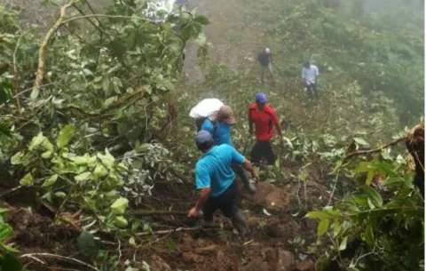 Incomunicados por deslizamientos de tierra en la comarca Gnäbe-Buglé