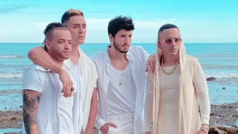 Joey Montana, Nacho, Sebastián Yatra y Yandel graban video en San Carlos, Panamá