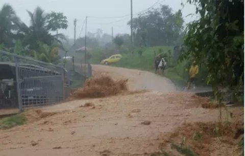 Inundaciones y deslizamientos de tierra en Arraiján a causa de fuertes lluvias