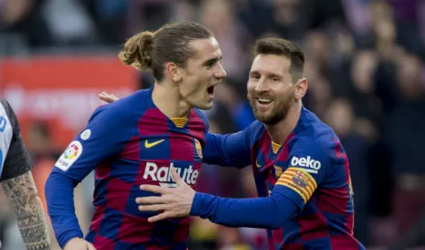 Griezmann dice que Messi está para darle un 'empujón' al Barcelona