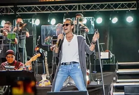 David Beckham sorprendió a los panameños en el concierto de Marc Anthony