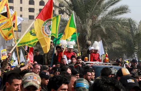 Marchas fúnebres en Bagdad para despedir a Soleimaní y los otros "mártires" 
