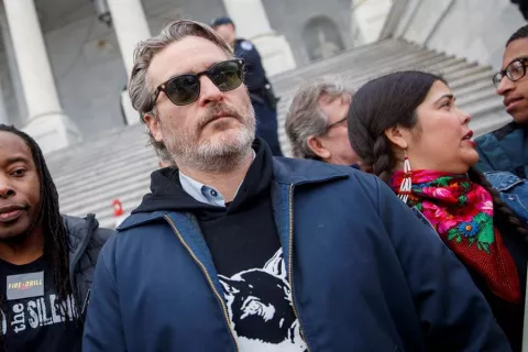 Joaquin Phoenix y Martin Sheen fueron arrestados en una manifestación por el clima