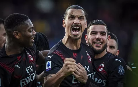 Zlatan Ibrahimovic anota en su primer juego titular con el Milan