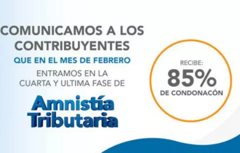 En la última etapa de la amnistía tributaria se exonerará  el  85 por ciento  en el pago de impuesto 