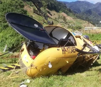 Tres heridos al caer un helicóptero en el área de Cerro Punta, Chiriquí