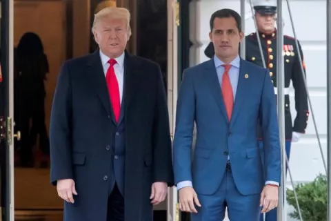Donald Trump recibe al opositor venezolano Juan Guaidó en la Casa Blanca