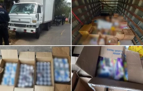 Detienen a dos hombres con cervezas camufladas entre jabón de lavar y víveres