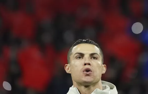 Cristiano Ronaldo  presente en el Bernabéu durante el clásico español