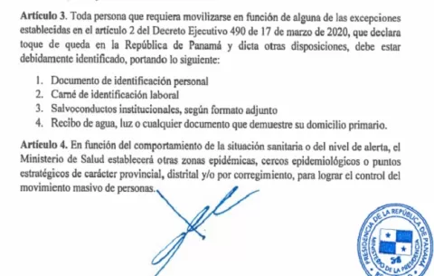 Coronavirus en Panamá: ¿Qué documentos debo presentar en un puesto de control sanitario?
