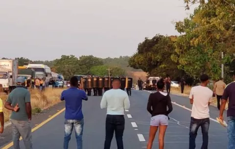 Enfrentamientos, tras cierre  de la  carretera Interamericana  a la altura de Antón