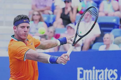 Juan Martín Del Potro se entrena en casa para volver a las pistas