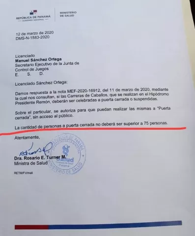 Ministerio de salud avala nuevo permiso para realizar carreras a puertas cerradas