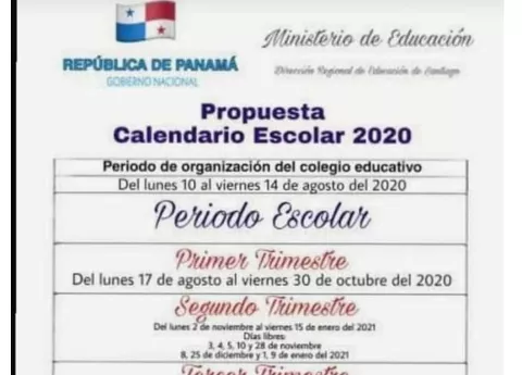 Es falso que el Meduca emitió propuesta del nuevo calendario escolar 2020