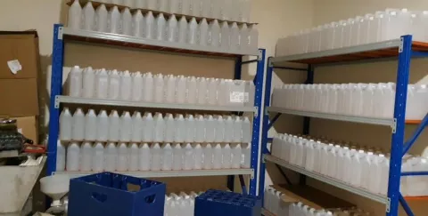Recuperan 3,404 galones de gel alcoholado producto de la estafa a una empresa 
