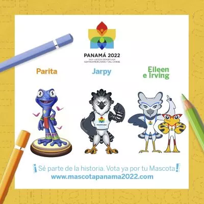 Tres finalistas en la escogencia de mascota para los Juegos Centroamericanos y del Caribe 2022
