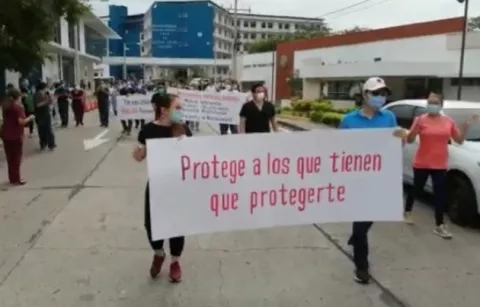 Médicos del hospital Rafael Hernández protestan por falta de insumos