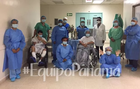 Doctora Lourdes Moreno recibió el alta médica del Santo Tomás y ya se encuentra en casa