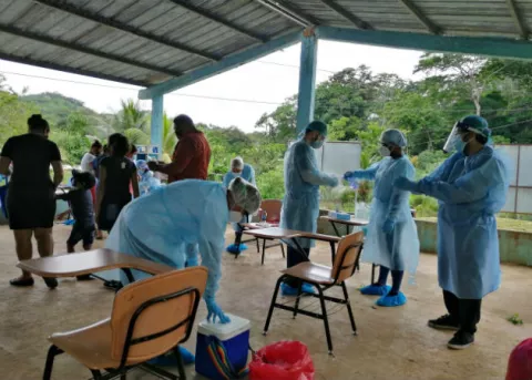 Equipos de trazabilidad intervienen en el corregimiento de Guabo en Chagres de Colón