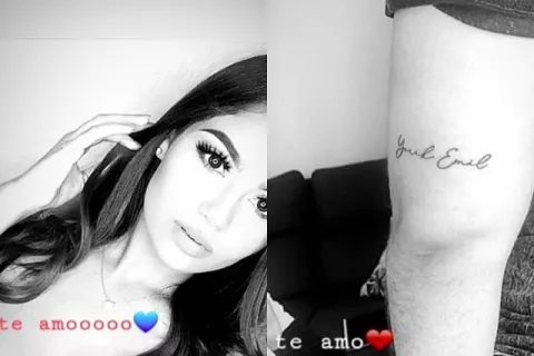 Tatiana Vélez en medio de críticas por un tatuaje con el nombre del cantante Yemil