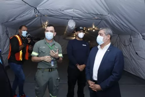Capacidad de camas en Panamá se amplía, luego de donación de tres hospitales tipo campaña por parte de Estados Unidos