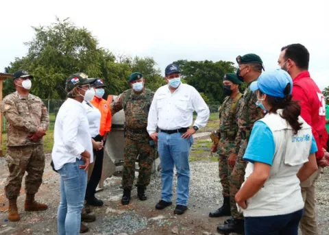 Autoridades de Seguridad, Migración y OIM visitan nuevo campamento migratorio de San Vicente en Darién