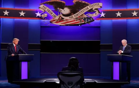 Analistas políticos, encuestadoras y medios evalúan quién ganó el debate entre Donald Trump y Joe Biden