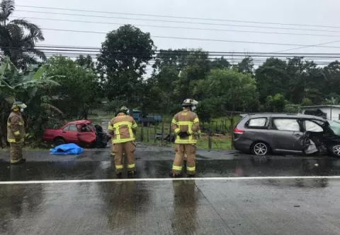 Colisión frontal entre dos vehículos deja dos muertos en la provincia de Chiriquí