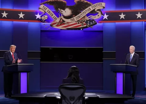 Empieza el debate de los micrófonos cerrados, el último entre Donald Trump y Joe Biden