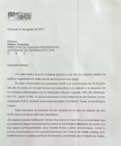 Panamá estuvo a punto de perder su mejor helicóptero en el Gobierno de Juan Carlos Varela