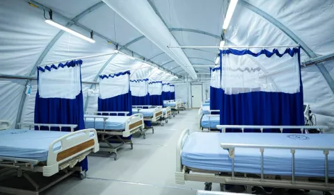 Gobierno inaugura hospital campaña que atenderá servicios de urgencia y pacientes con problemas respiratorios