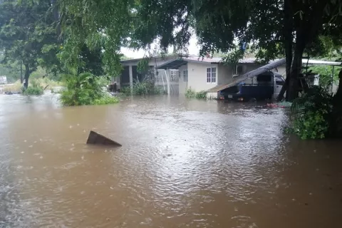 Varias viviendas afectadas por las fuertes lluvias en Chitré y Los Santos