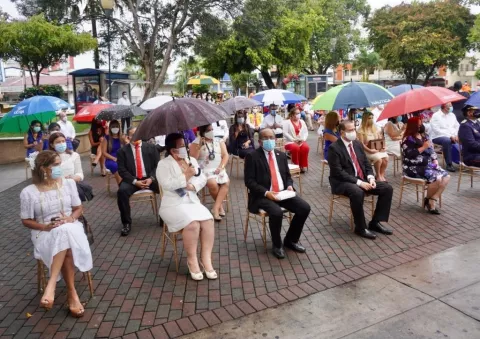 Mal tiempo y pandemia no impidieron los actos del 3 de noviembre en David