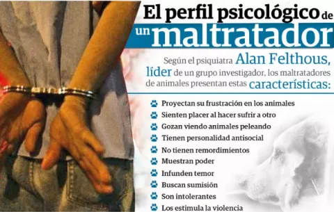 Maltrato animal es la antesala para los psicópatas y futuros criminales