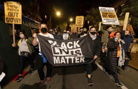 Decena de arrestados en Nueva York en protestas contra el presidente Donald Trump
