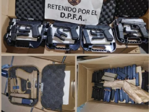 Aduanas retiene cargamento de armas en aeropuerto de Tocumen que iba con destino a Guyana