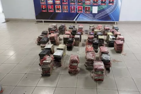 Incautan 255 paquetes de supuesta sustancia ilícita dentro de un contenedor en Colón