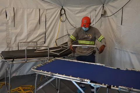 Construcción de hospital de campaña de La Chorrera registra un avance del 85%
