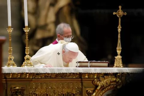 El papa celebró la misa con ocasión de la festividad de la Virgen de Guadalupe