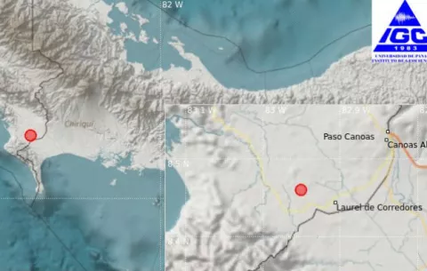 Movimiento telúrico causa temor en la provincia de Chiriquí