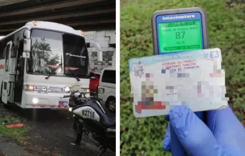 Pasajeros de un bus Vacamonte-Panamá se bajan y piden auxilio, conductor estaba bajo los efectos del alcohol 